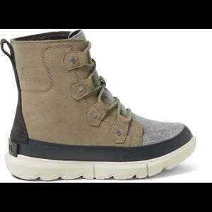 Sorel Explorer II Joan Felt Waterproof Boots women’s size 8.5, Sage Fawn